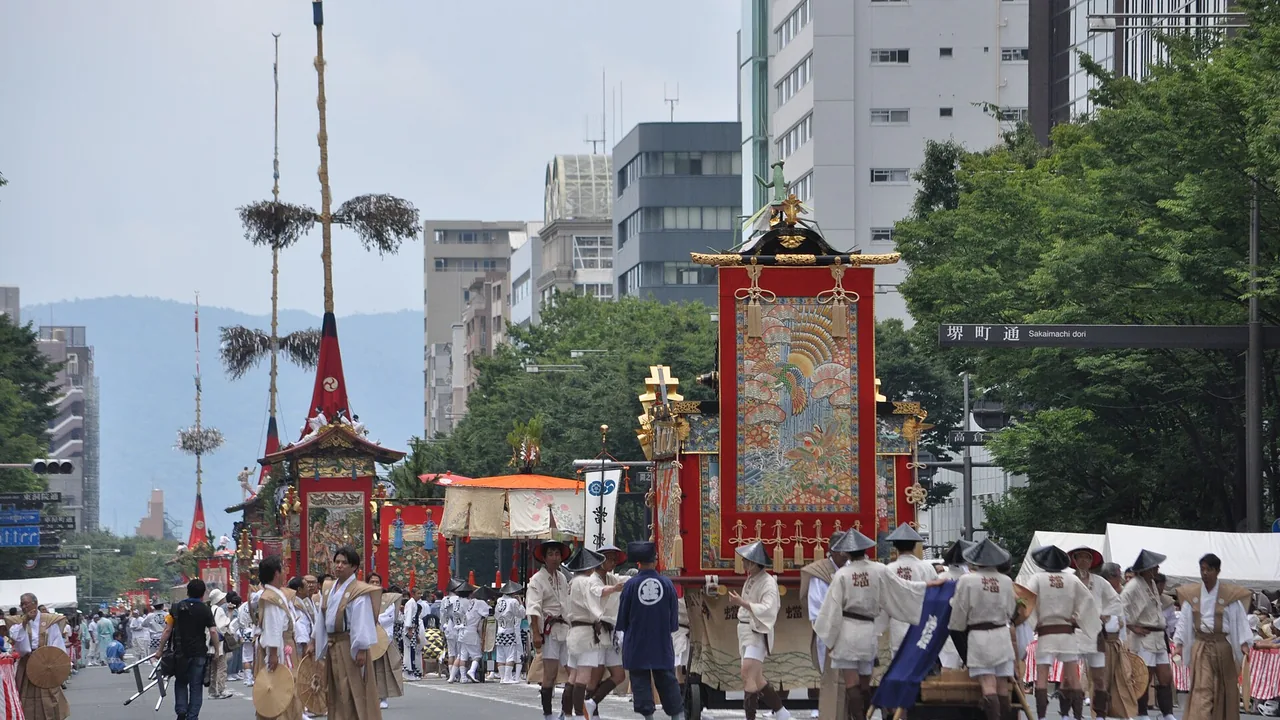 A float in Kyoto’s Gion Matsuri procession