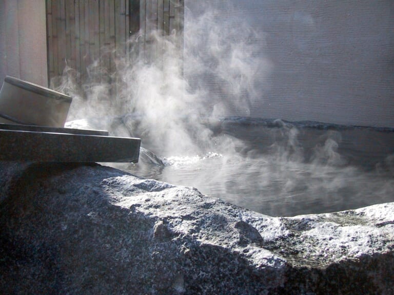 An open-air bath at Gora Kadan, photographed in 2005