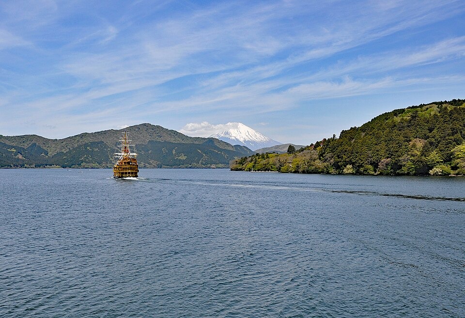 Mount Fuji beyond Lake Ashi