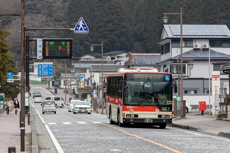 A Hakone Tozan Bus on the road